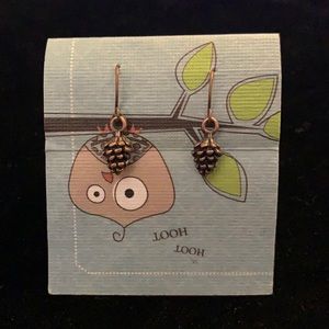 New Copper Pine Cone Earrings